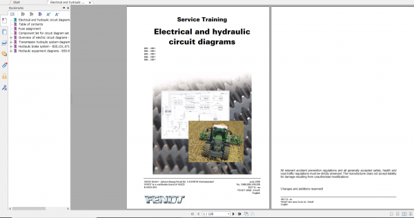 Fendt Tractor 800 Vario Scr3b VIN 832 836 Diagram Operation Manual Workshop Manual EN 5
