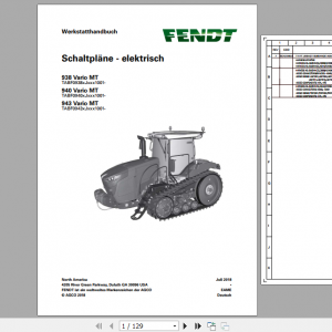 Fendt Tractor 900 MT S4 Operator Diagrams Workshop Manual German 1