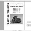 Fendt Tractor 900 Vario Com2 VIN 916 926 Diagram Operation Manual Workshop Manual EN 1