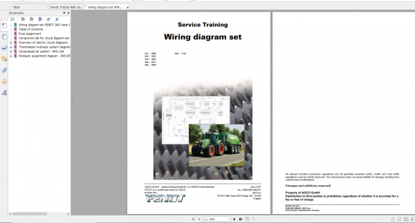 Fendt Tractor 900 Vario Scr3b VIN 941 946 Diagram Operation Manual Workshop Manual EN 5