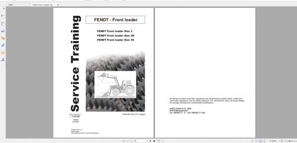 Fendt Tractor Famer 200 Operator Workshop Manual EN 1 1