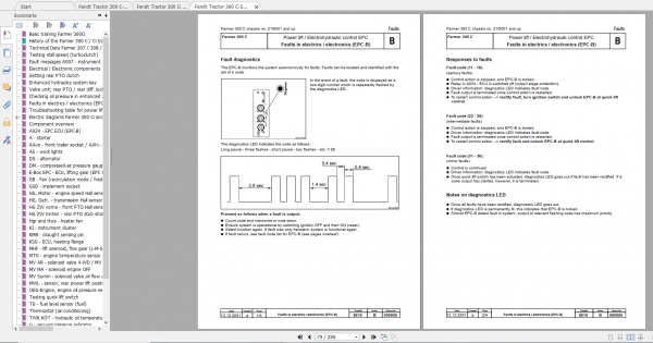 Fendt Tractor Farmer 300 Ci VIN 117 119 Operation Manual Workshop Manual EN 4