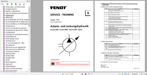 Fendt Tractor Farmer 300 LS LSA E VIN 307 312 Operator Workshop Manual German 2