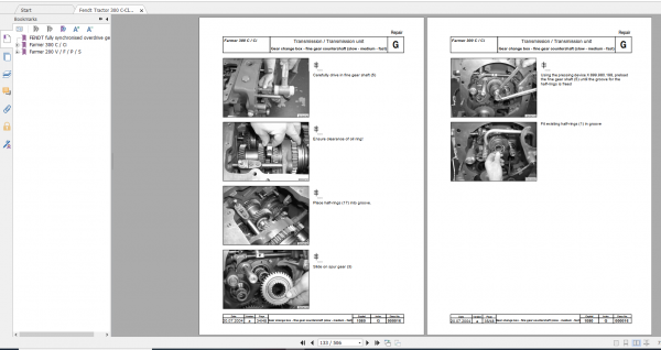 Fendt Tractor Farmer 300C VIN 117 119 Operation Manual Workshop Manual EN 6