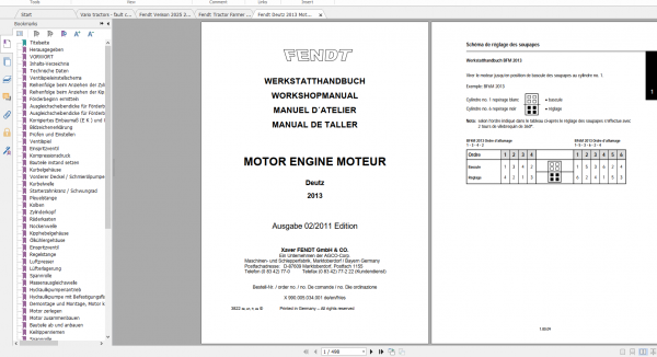 Fendt Tractor Farmer 400 Com12 VIN 409 412 Diagram Operation Manual Workshop Manual EN 11