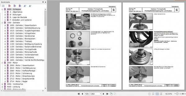 Fendt Tractor Favorit 700 Com1 711 716 Operator Diagrams Workshop Manual German 3