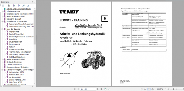 Fendt Tractor Favorit 700 Com1 711 716 Operator Technical Data Workshop Manual German 3