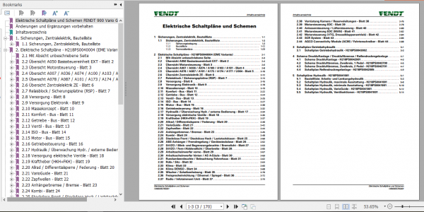 Fendt Tractor Favorit 900 Gen6 VIN 957 961 Operator Diagrams Workshop Manual German 2