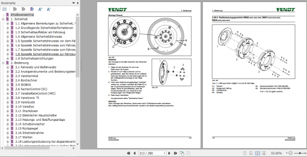 Fendt Tractor Favorit 900 S4 VIN 950 954 Operator Diagrams Workshop Manual German 4