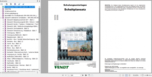 Fendt Tractor Favorit 900 S4 VIN 950 954 Operator Diagrams Workshop Manual German 7