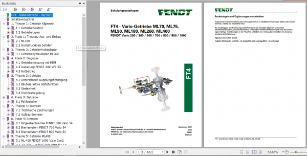 Fendt Tractor Favorit 900 Vario Com2 VIN 916 926 Operator Diagrams Workshop Manual German 1