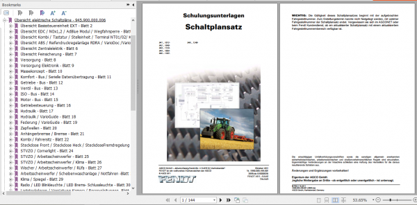 Fendt Tractor Favorit 900 Vario SCR 3b VIN 941 946 Operator Diagrams Workshop Manual German 1
