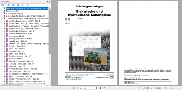 Fendt Tractor Favorit 900 Vario SCR 3b VIN 941 946 Operator Diagrams Workshop Manual German 2