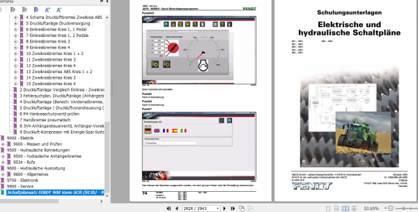 Fendt Tractor Favorit 900 Vario SCR 3b VIN 941 946 Operator Diagrams Workshop Manual German 6