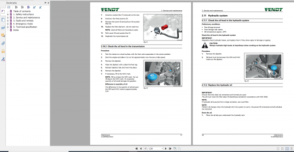 Fendt Tractor Fendt 200 Vario Gen3 VIN 286 298 Maintenance Operator Manual EN 6