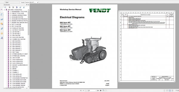 Fendt Tractor Fendt 900 Mt S4 Diagram Operation Manual Workshop Manual EN 4