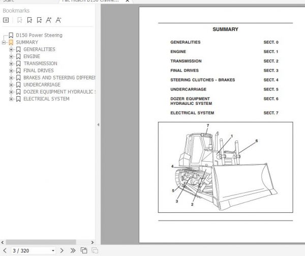 Fiat Hitachi Crawler Dozer D150 Power Steering Workshop Manual 2