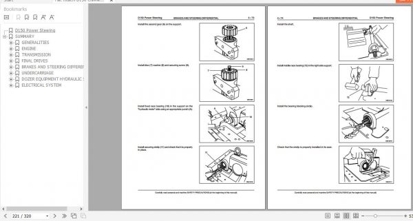 Fiat Hitachi Crawler Dozer D150 Power Steering Workshop Manual 3