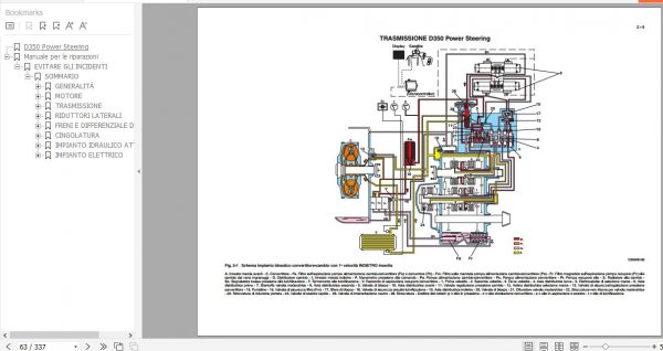 Fiat Hitachi Crawler Dozer D350 LT XLT LGP Power Steering Repair Manual IT 3