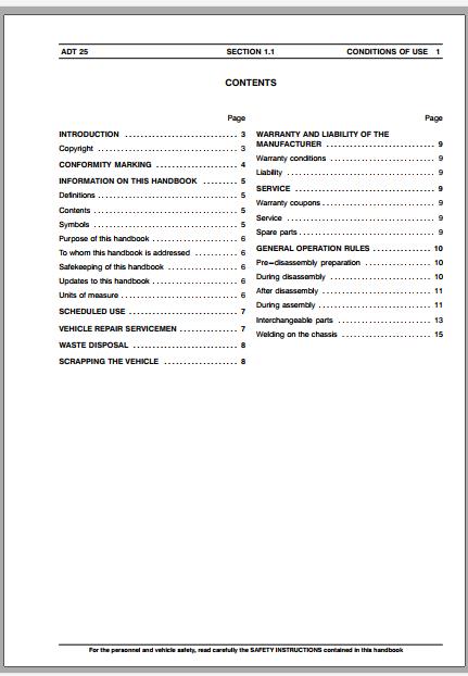 Fiat Hitachi Dump Truck ADT25 Workshop Manual 2