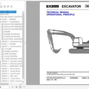 Fiat Hitachi Excavator EX255 Operational Principle Technical Manual 1