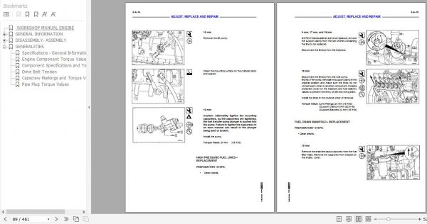 Fiat Hitachi Wheel Excavator EX135W EX165W Engine Workshop Manual 2