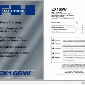 Fiat Hitachi Wheel Excavator Ex165W Parts Catalog It En Es Fr De 1