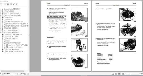 Fiat Hitachi Wheel Excavator EX215W Service Manual 4