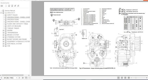 Fiat Hitachi Wheel Loader W170 W170PL W190 Service Manual 2 1
