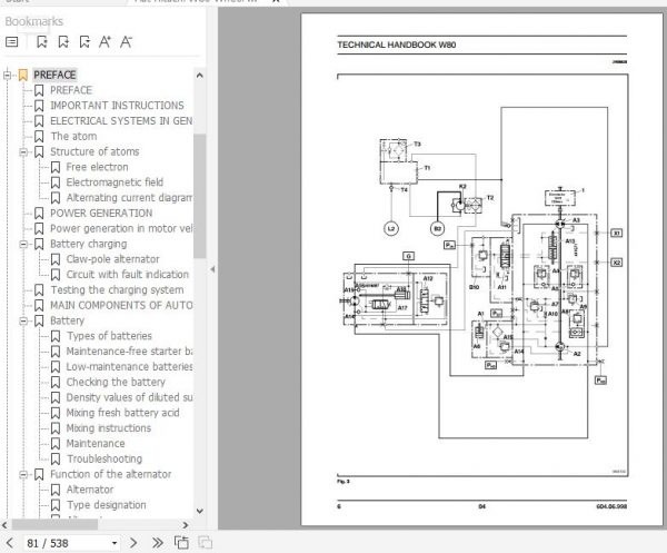Fiat Hitachi Wheel Loader W80 Technical Handbook 2