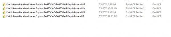 Fiat Kobelco Backhoe Loader Engines F4GE0454C F4GE0484G Repair Manual ENDEFRIT 1
