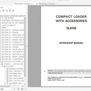 Fiat Kobelco Compact Loader SL65B Workshop Manual ENIT 1 1