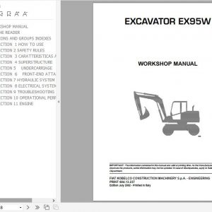 Fiat Kobelco Excavator EX95W Workshop Manual 1
