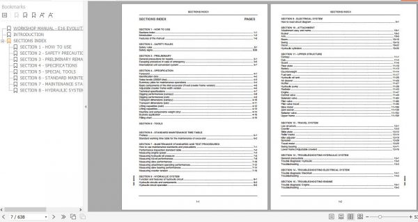 Fiat Kobelco Mini Excavator E16 E18 EVOLUTION Workshop Manual 2