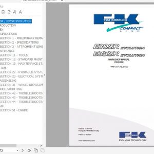 Fiat Kobelco Mini Excavator E30SR E35SR EVOLUTION Workshop Manual 1