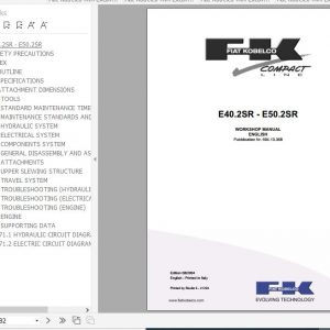 Fiat Kobelco Mini Excavator E40.2SR E50.2SR Workshop Manual ENDEFRITES 2