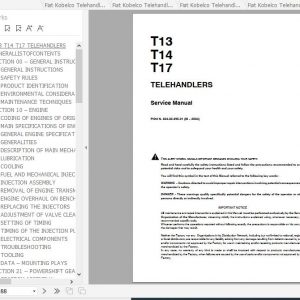 Fiat Kobelco Telehandlers T13 T14 T17 Service Manual ENDEFRITES 2