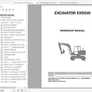 Fiat Kobelco Wheel Excavator EX95W Workshop Manual ENDEIT 1