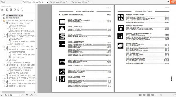 Fiat Kobelco Wheel Excavator EX95W Workshop Manual ENDEIT 2
