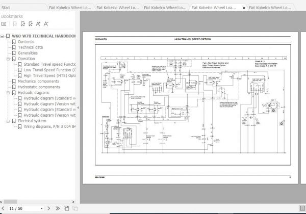 Fiat Kobelco Wheel Loader W60 W70 High Travel Speed Option Technical Handbook ENDEFRITES 3
