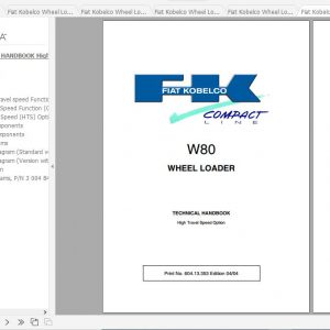 Fiat Kobelco Wheel Loader W80 High Travel Speed Option Technical Handbook ENDEFRITES 2