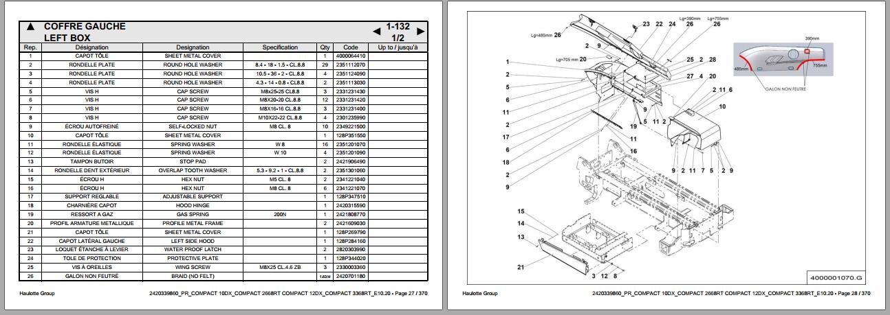 Haulotte Scissor Lift COMPACT 10DX 2668RT 12DX 3368RT E10.20 Spare ...