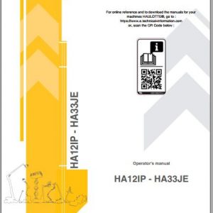Haulotte Articulated Boom Lift HA12IP HA33JE E04.21 Operators Manual 2