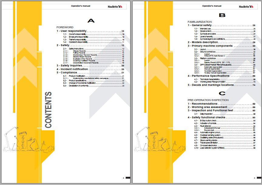 Haulotte Articulated Boom Lift HA26RTJ e04.21 Operators Manual 2