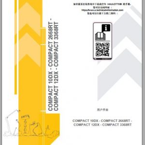 Haulotte Scissor Lift Compact 10DX 2668RT 12DX 3368RT E12.20 Operators Manual 1