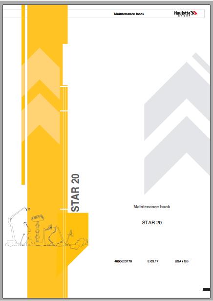 Haulotte Scissor Lift STAR 20 e03.17 Maintenance Book 4000623170 1
