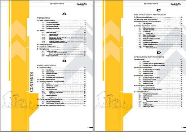 Haulotte Scissor Lift STAR 20 e03.17 Operators Manual 4000618400 2