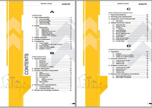 Haulotte Scissor Lift STAR 6 STAR 13 e04.21 Operators Manual 4