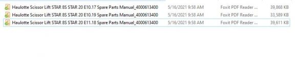 Haulotte Scissor Lift STAR 8S STAR 20 Spare Parts Manual 4000613400 1