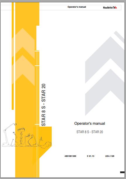 Haulotte Scissor Lift STAR8S STAR20 e01.19 e10.20 Operators Manual 2